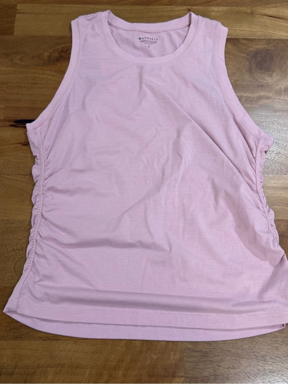 Athleta Lavender Side-Ruched Performance Tank Size Large